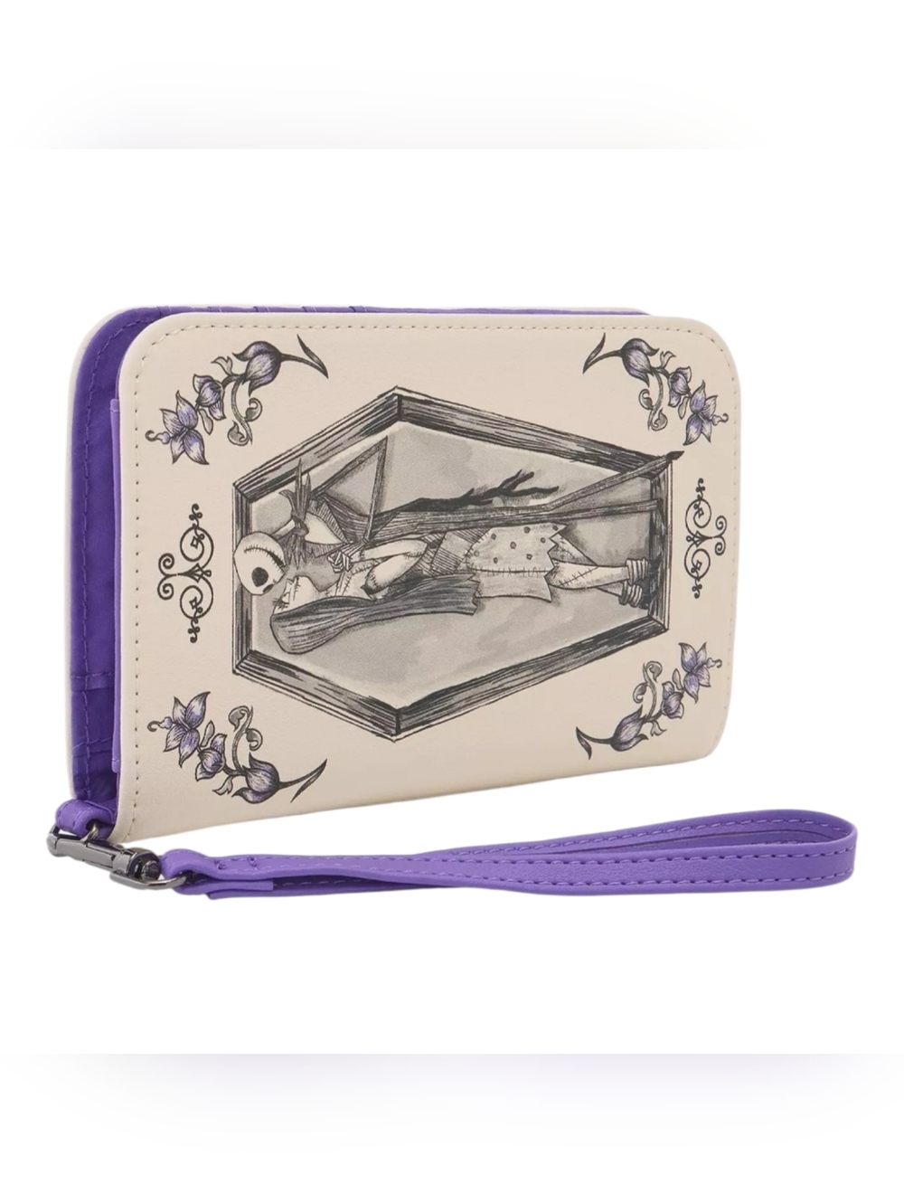 Loungefly Nightmare Before Christmas Jack & Sally Coffin Mini Backpack & Wallet - Picture 7 of 10